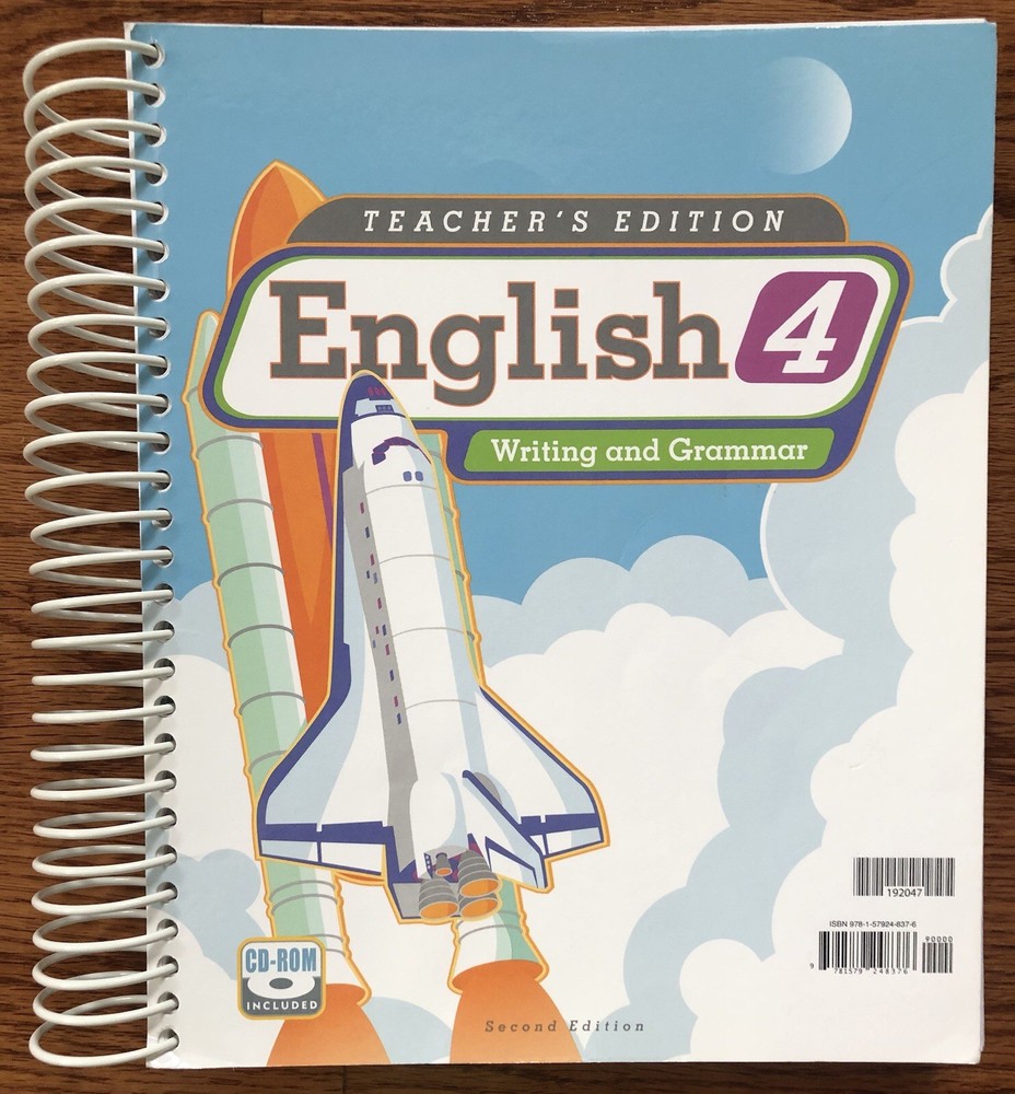 BJU Press English 4 Writing and Grammar Second Edition Teacher Edition