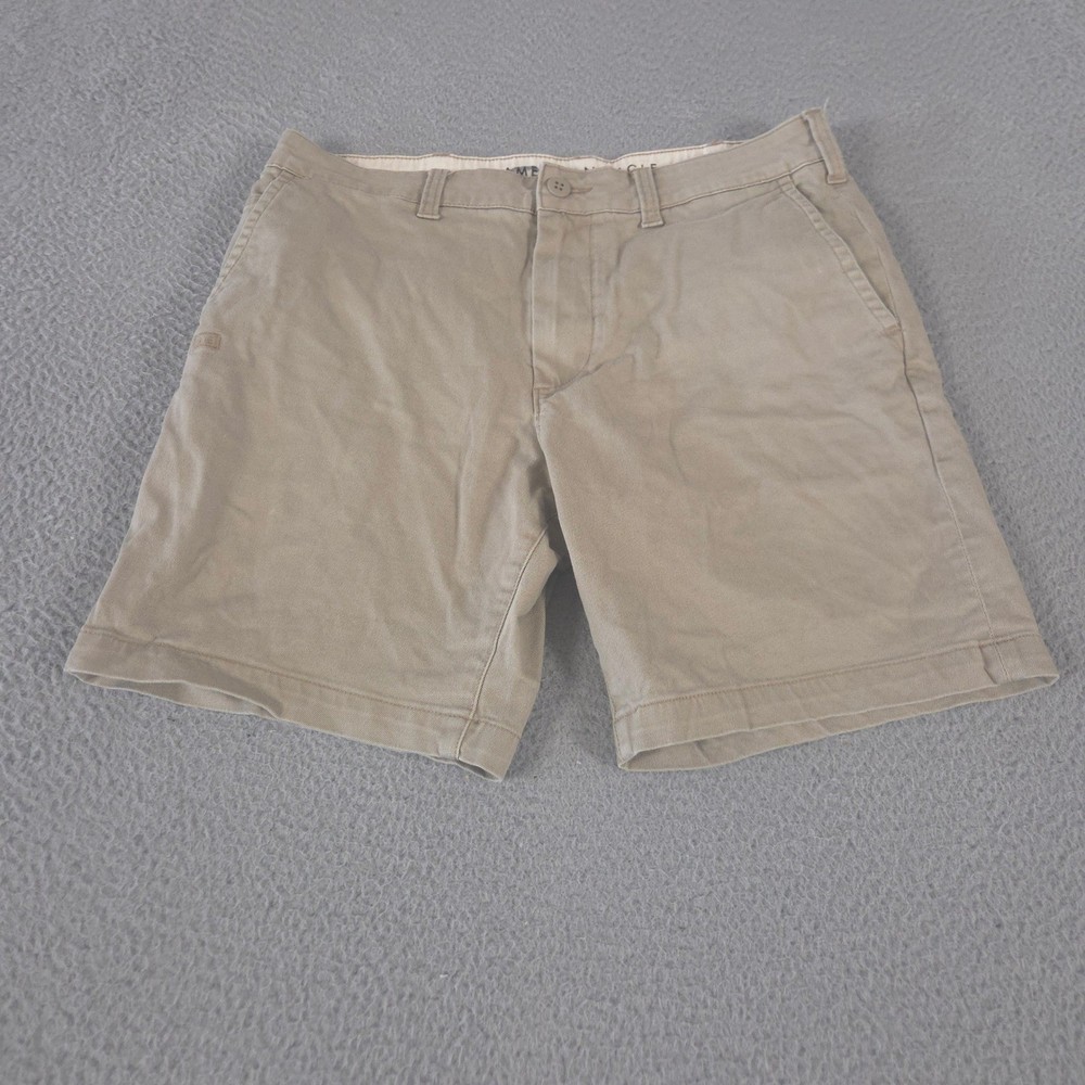 American Eagle Shorts Mens 32 Khaki Slim Fit Workwear AE Flex Cotton Stretch
