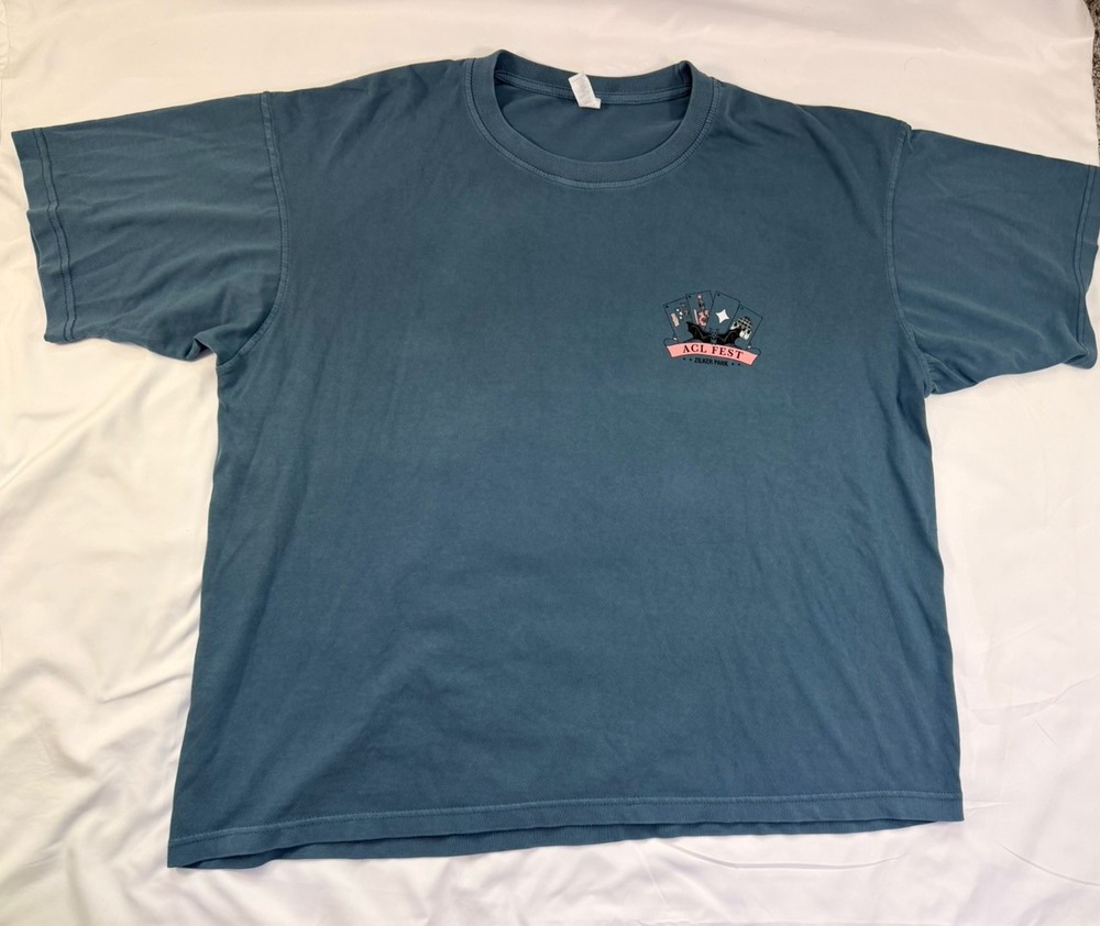 ACL Fest Austin City Limits Music Festival Mens 2XL Blue Graphic T-Shirt Texas