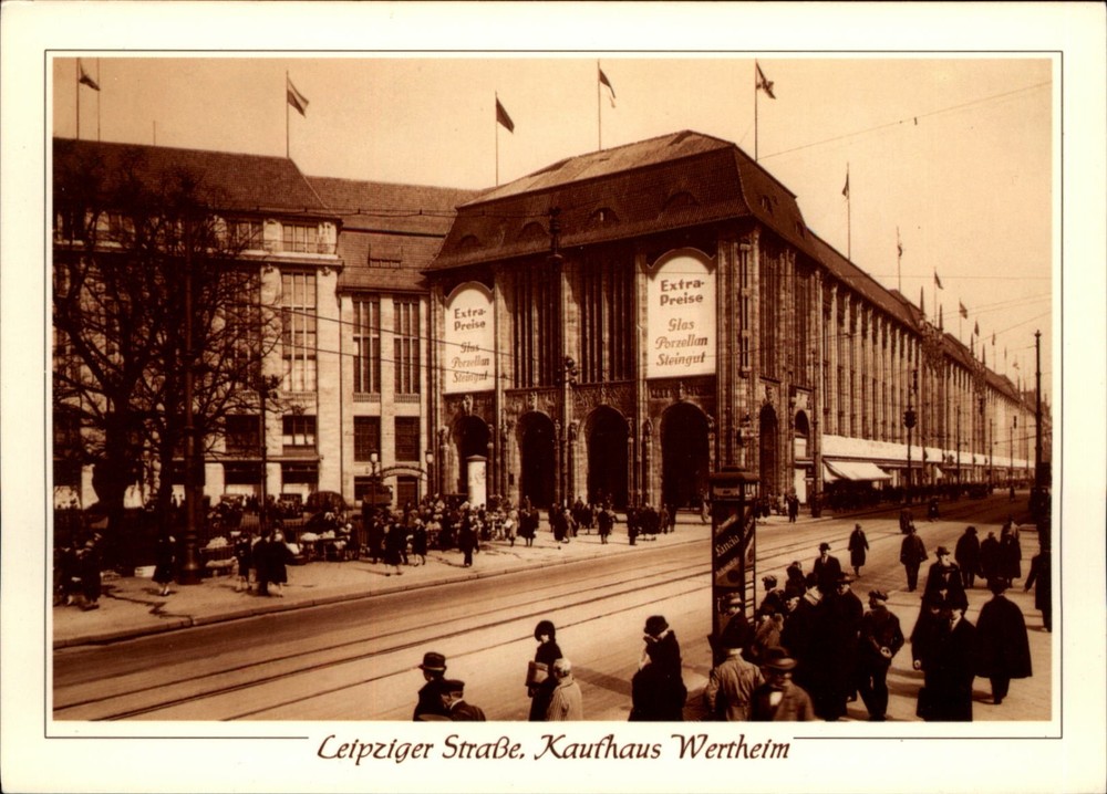 Kaufhaus Wertheim Leipzig Saxony Germany vintage postcard s249