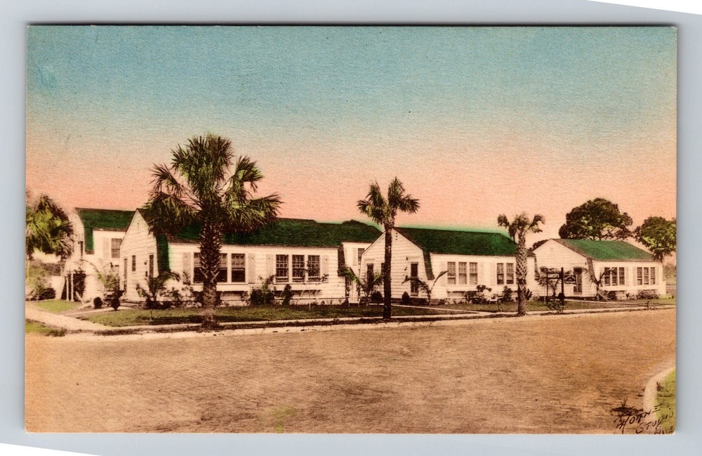 St Petersburg FL-Florida Aerial Bartlett Park Apartments Vintage Postcard View