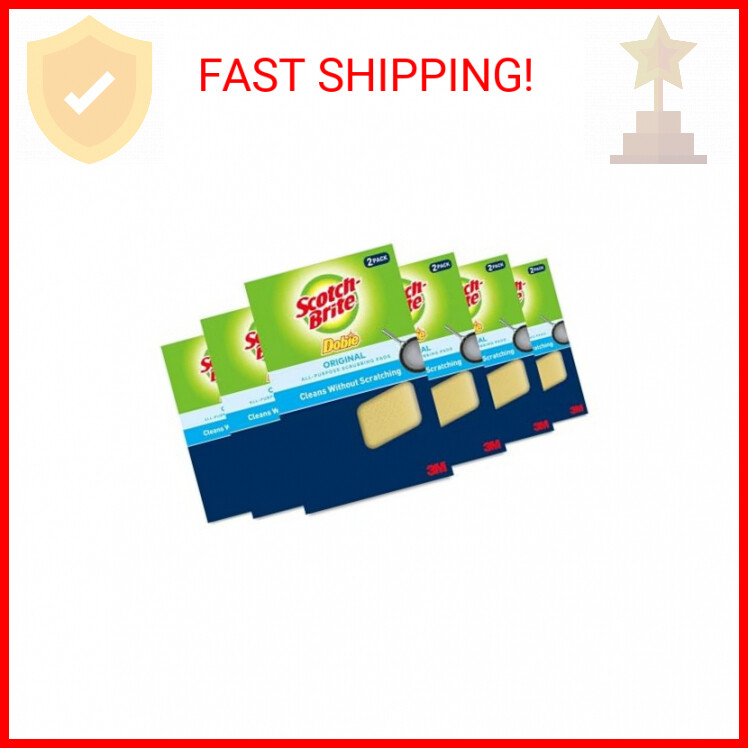 Scotch-Brite Dobie Pads, Dobie Sponge for All Purpose Cleaning of Kitchen, Bathr