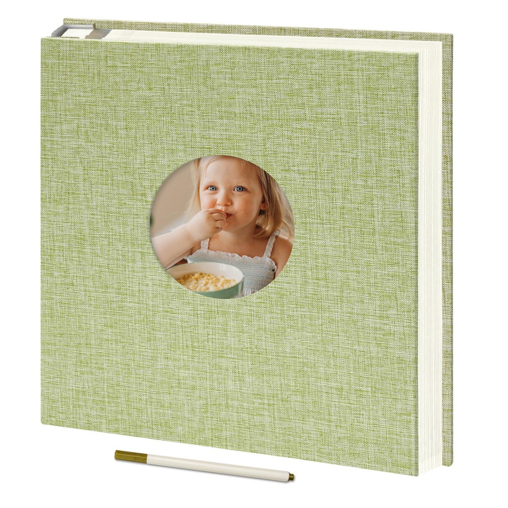 Photo Album Self Adhesive Scrapbook Album for 4×6 5×7 8×10 Pictures Linen Cov...