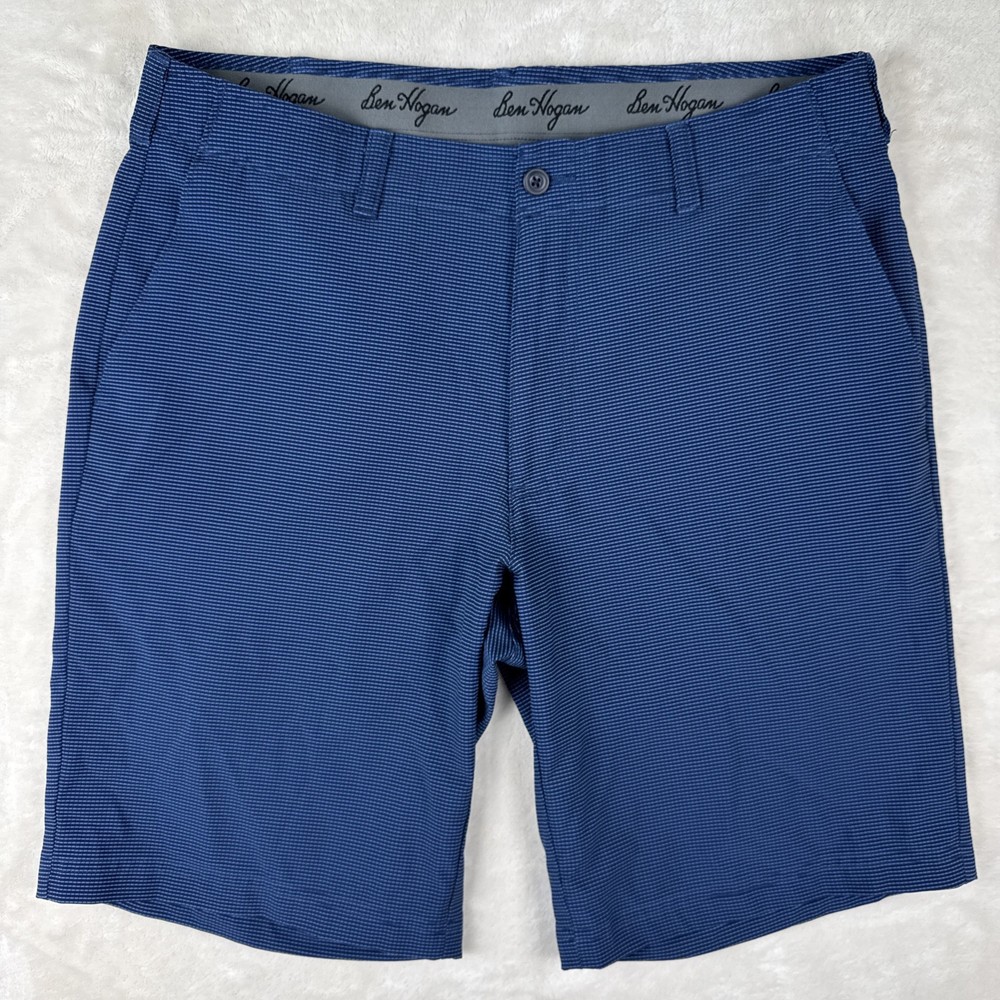 Ben Hogan Golf Chino Shorts Men’s 34 Blue Performance Wicking Quick Dry