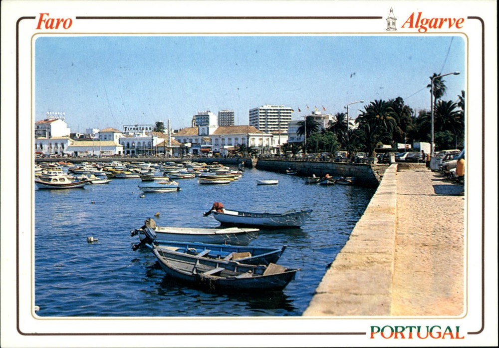 Harbor Faro Algarve Portugal ~ postcard sku151