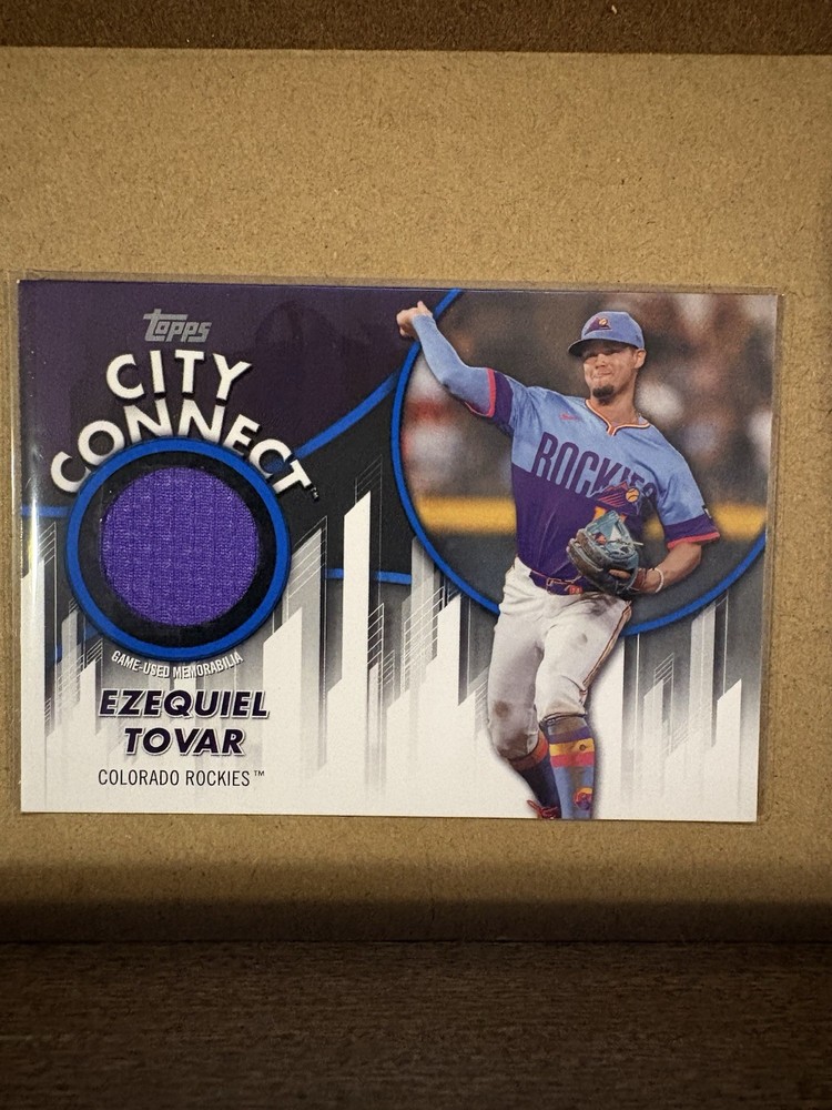 2026 Topps Series 2 #CC2-ET Ezequiel Tovar City Connect Relic Blue /150 Rockies