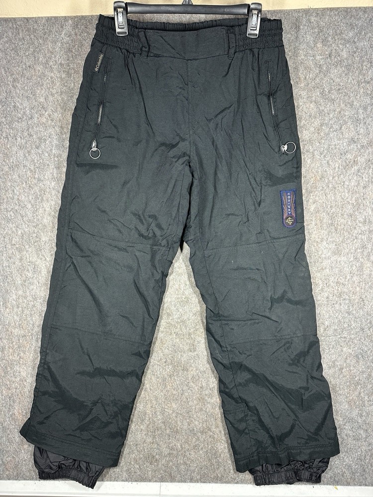 Vintage Columbia Convert Ski Pants Mens Small Black Snow Pants 90s