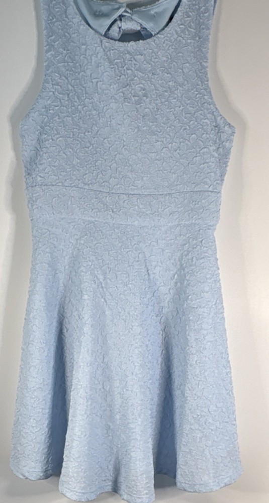 Zunie Girls Fit & Flare Light Blue Sleeveless Bow Party Dress Size 8