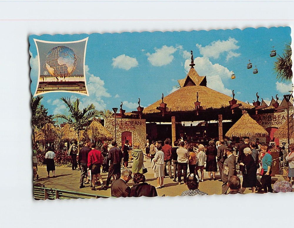 Postcard Caribbean Pavilion New York Worlds Fair Queens New York USA