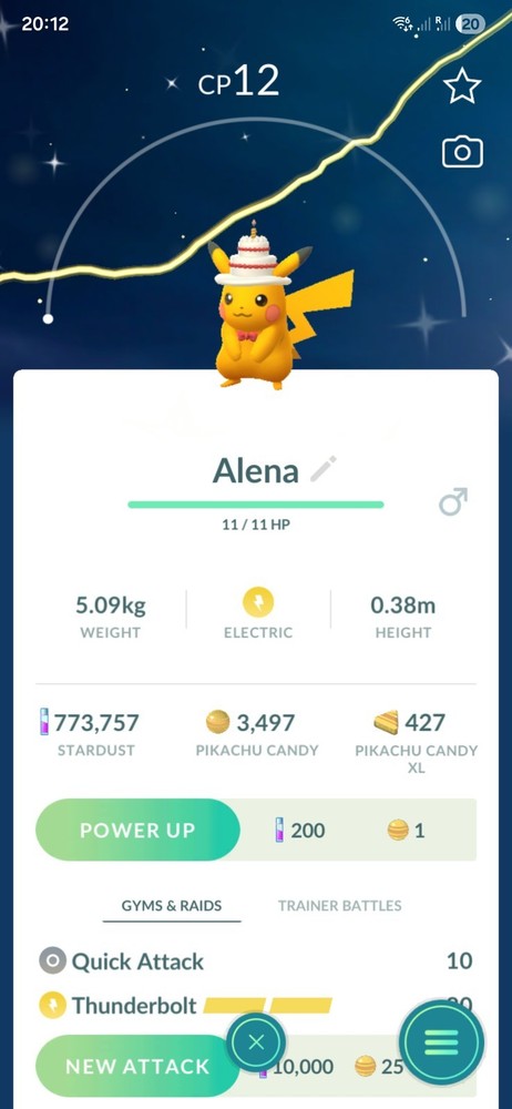 Pokémon GO Shiny Pikachu Cake Hat ✨️