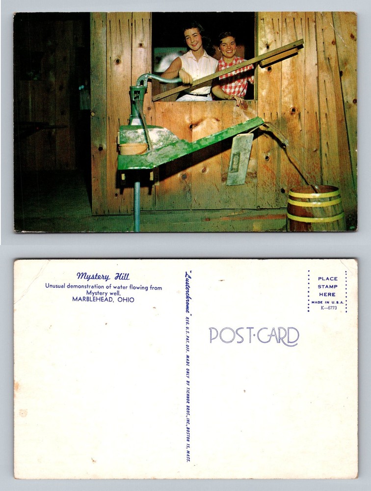 Marblehead, OH-Ohio, Mystery Hill Mystery Well Water Demo Vintage Postcard