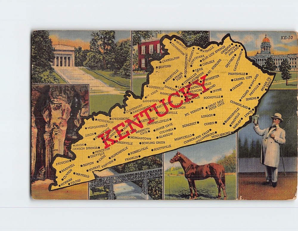Postcard Famous Places/Landmarks in Kentucky USA
