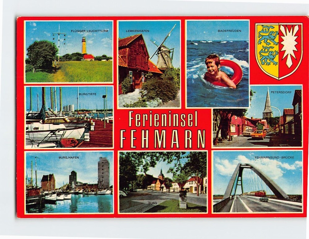 Postcard Multiple View At Fehmarn Germany