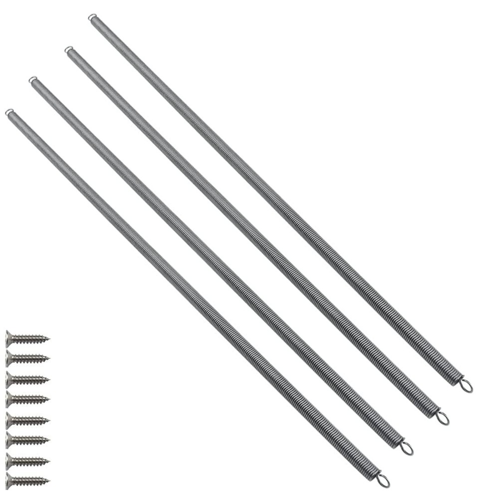 4-Pack 1Ft Stainless Steel Self-Closing Gate Spring for RV Screen Doors