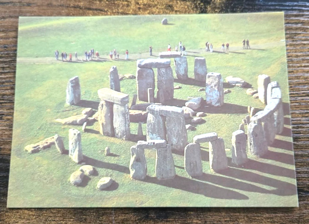 1970s Stonehenge Wiltshire England Aerial View Vintage Postcard