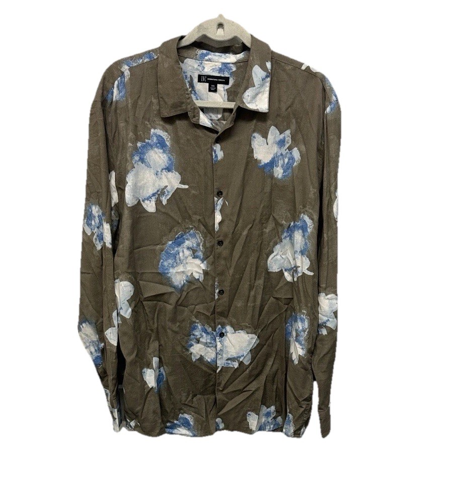 Inc International Concepts Womens Button up Floral Blouse Top Size XXL Office
