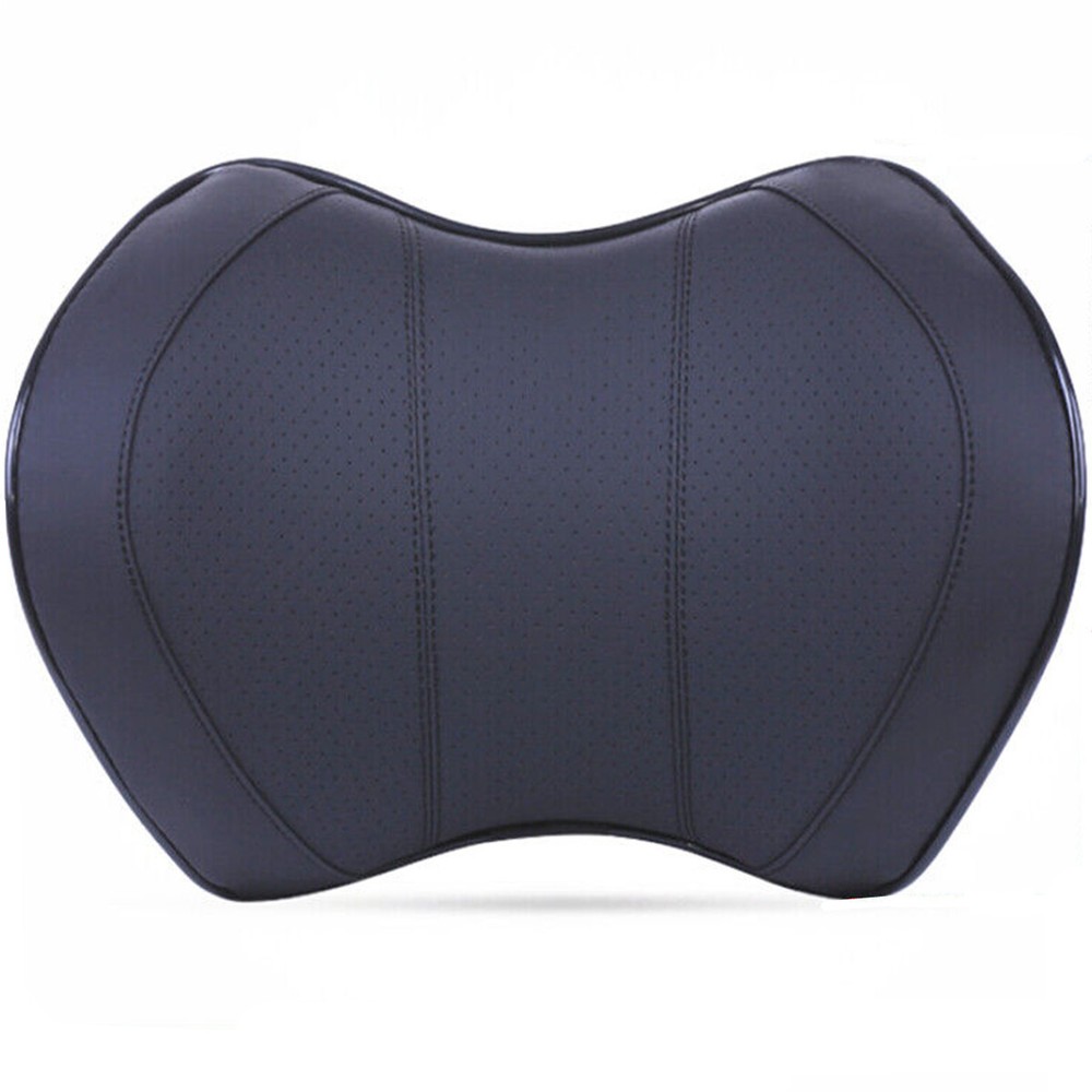 Car Pillow Neck Seat Headrest Pad Leather Memory Foam Support Head Rest Cushion