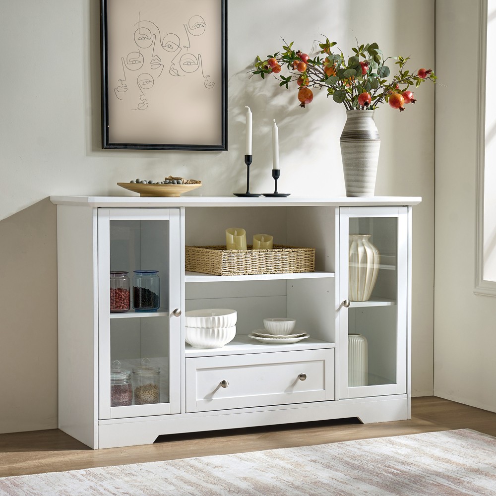 Large Kitchen Storage Cabinet W Drawers Doors Adjustable Shelves