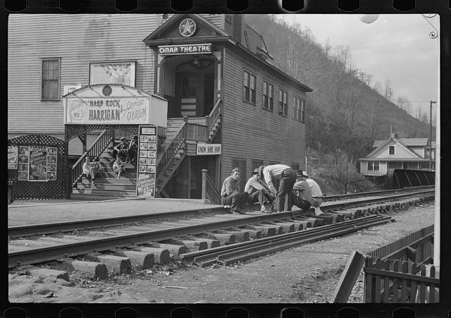 Photo:Omar West Virginia 1935 Omar Theatre Railroad Workers Tracks