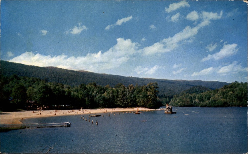 Virginia Marion Hungry Mother State park aerial view ~ 1950-60 postcard sku859