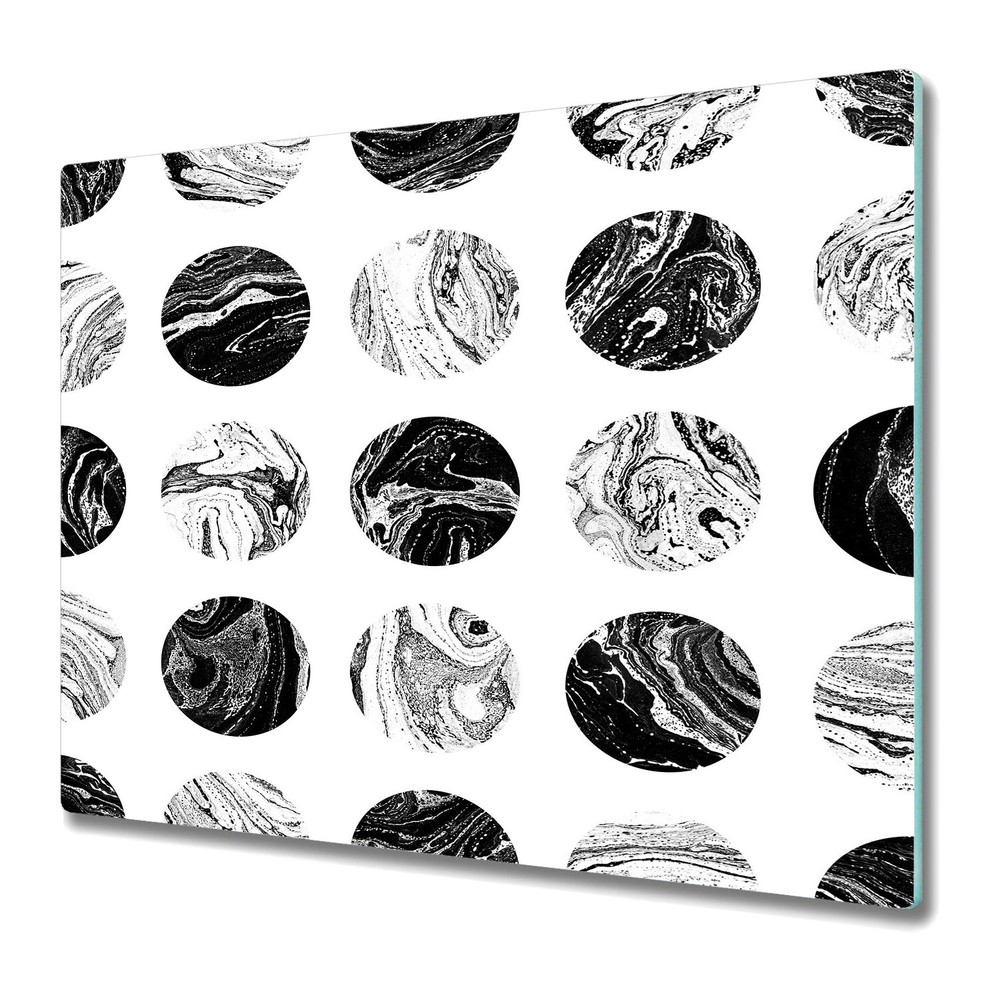 Glass Worktop Kitchen Chopping Cutting Board ed Moon Simple Geometric 60x52