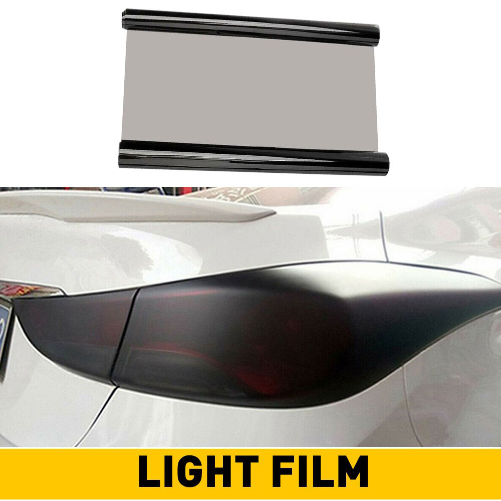 Black 12x72in Headlight Taillight Fog Tint Vinyl Wrap Left Right