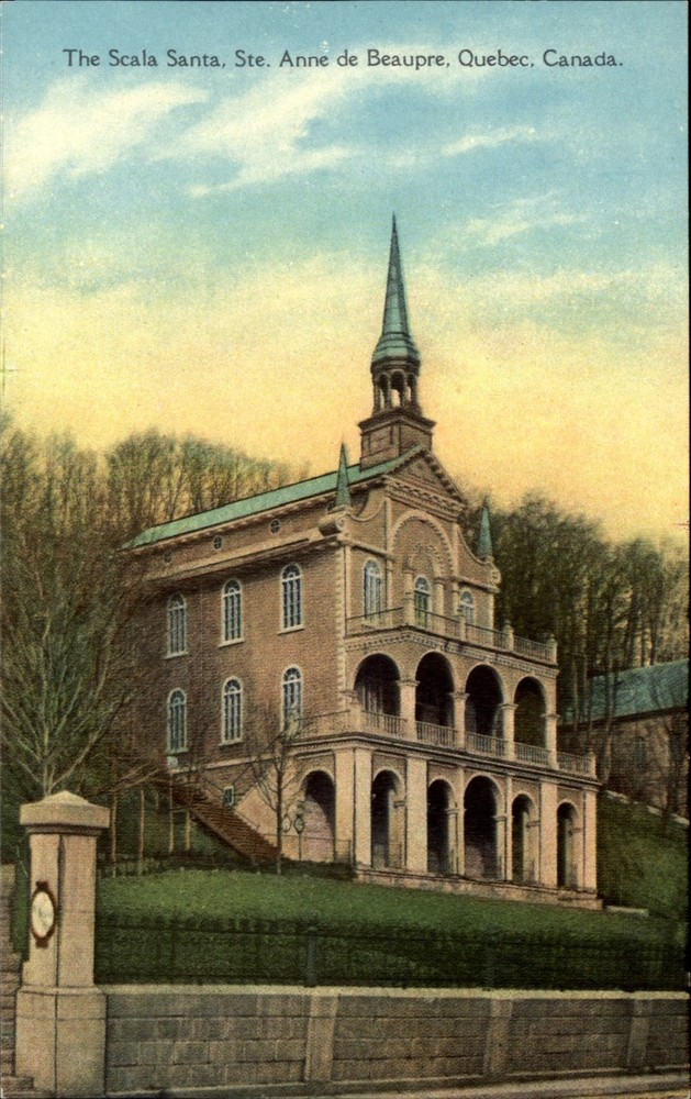 Scala Santa Ste. Anne de Beaupre Quebec Canada ~ c1910 vintage postcard