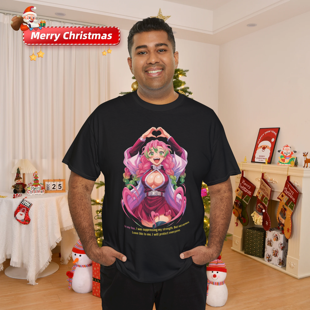 Mitsuri Kanroji Heart Pose Demon Slayer Inspirational Quote Anime T-Shirt