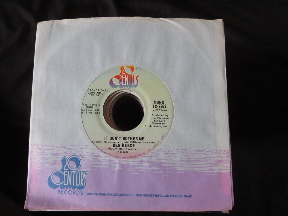 BEN REECE – It Don't Bother Me PROMO Unplayed Old Stock