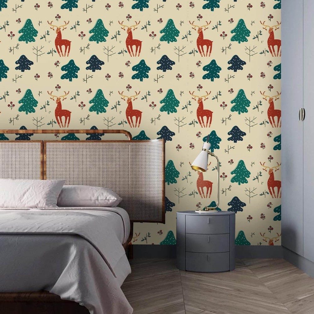 3D Christmas Theme Pattern Wall Murals Wallpaper Murals Wall Sticker