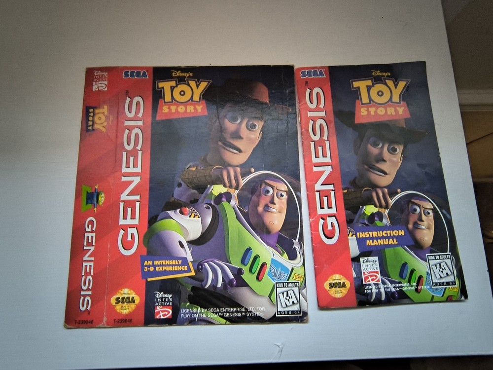 TOY STORY FIRST PRINT SEGA GENESIS Box And Instructions ONLY As Pictured