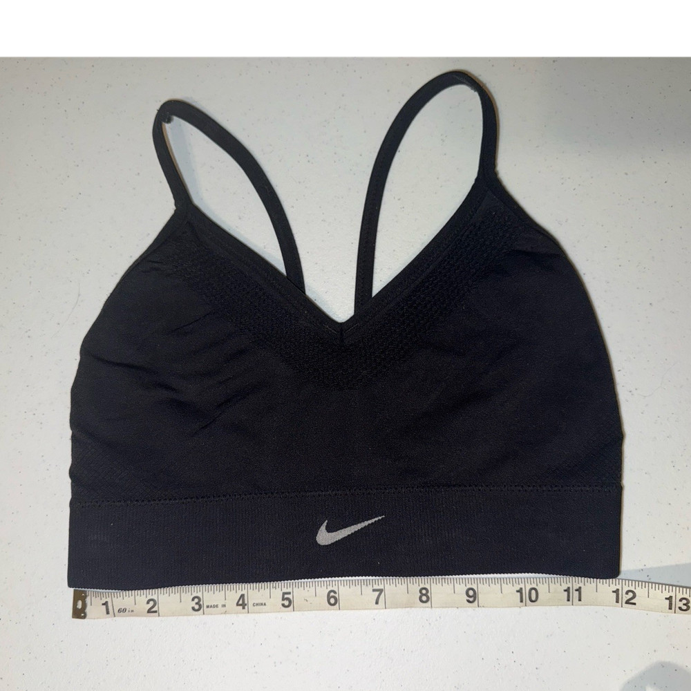Nike Dri-FIT Women's Black Sports Bra S/A Racerback Pullover Wireless Medium