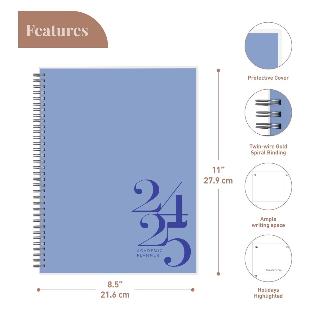 Riley's Planner 2024-2025 Academic Year 18-Month Classic Weekly Planner - Tim...