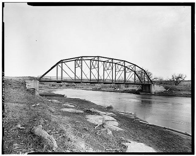 1. VIEW LOOKING WEST TOWARD EAST WEB - Arvada Bridge, Spanning Power River