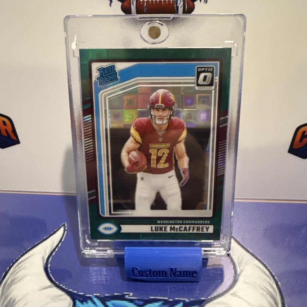2024 Panini Donruss - Rated Rookie Luke McCaffrey Optic Preview Green /25 SSP