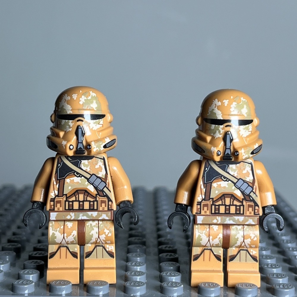 2 LEGO Star Wars Clone Airborne (Phase 2) - Geonosis Minifigure Lot sw0605 - 2T
