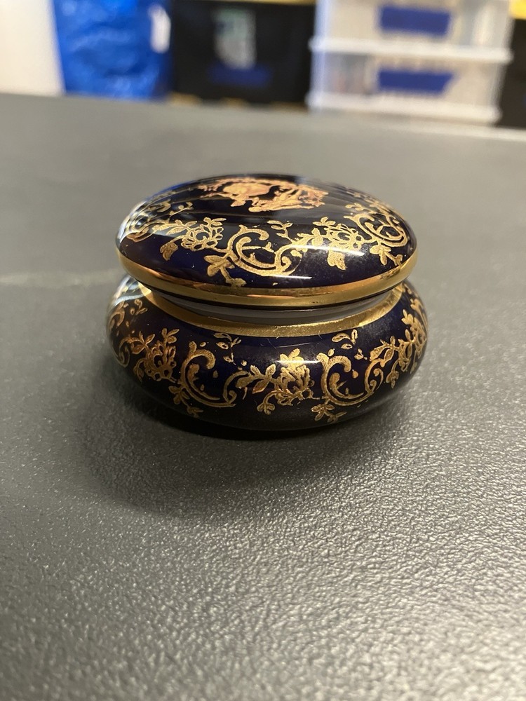 Vintage Limoges France Cobalt & Gold Porcelain  2