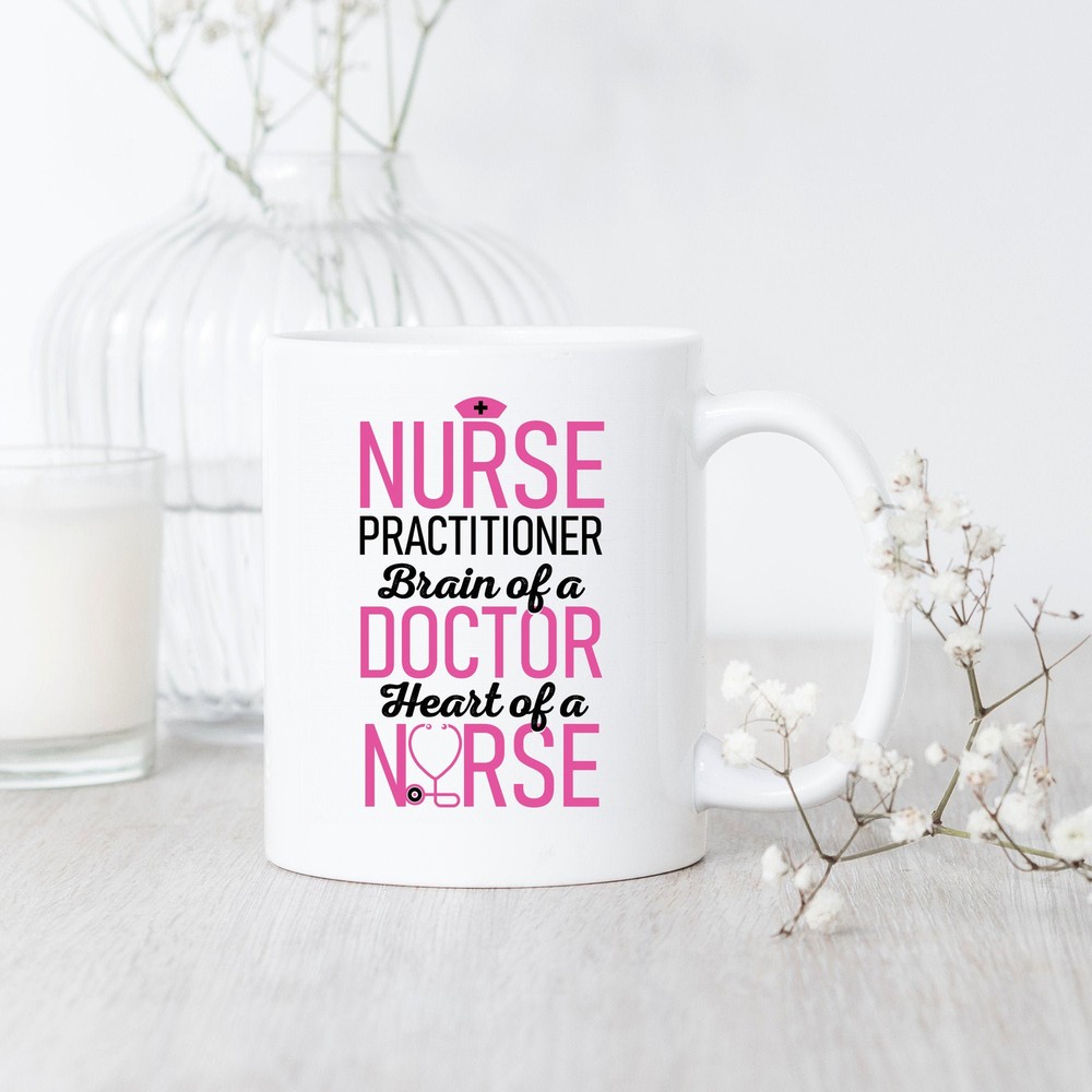 Brain Heart Mug for Nurse Practitioners & Medical Professionals  