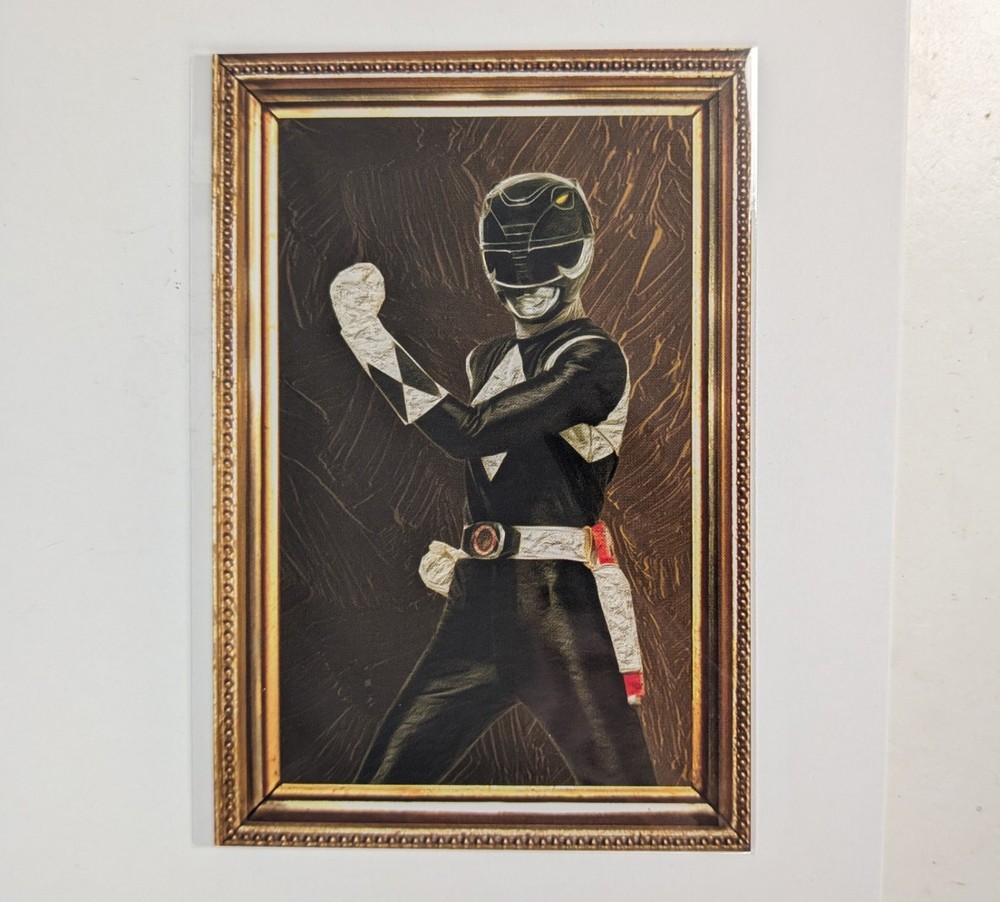 Super Sentai Series 50th Ann Power Rangers Zyuranger MMPR Black Ranger Postcard