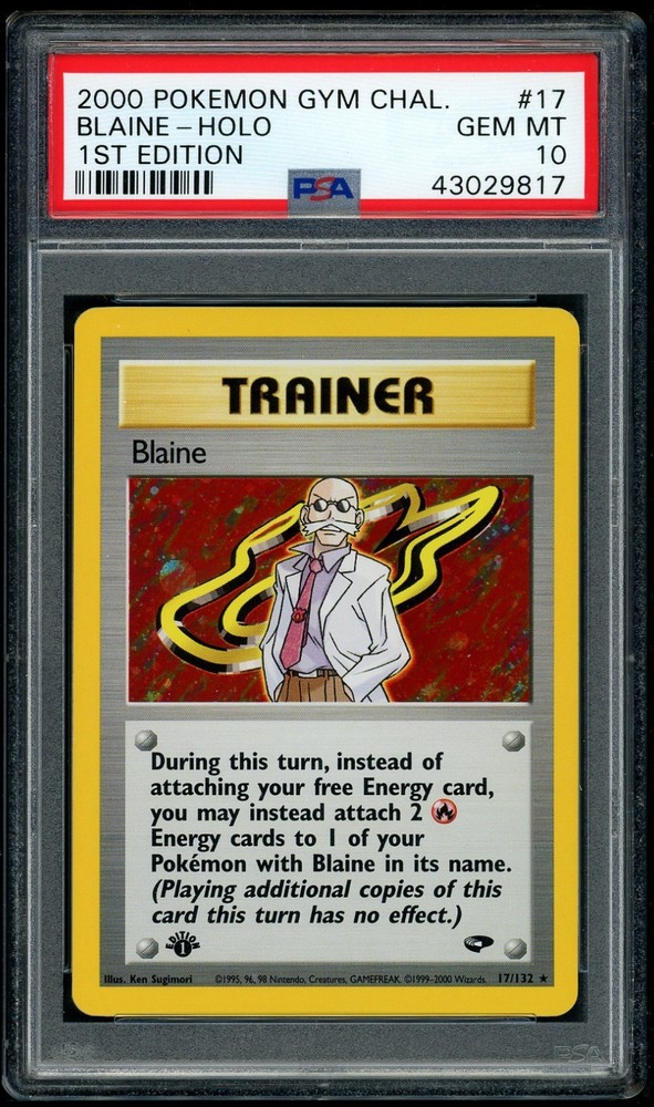 Pokemon Blaine Gym Challenge #17 1St Edition Holo Psa 10RCH IS ACCEPTING CONSIGNMENTS! UP TO 95% PAYOUTS!