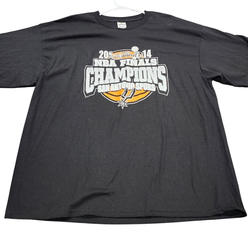 San Antonio Spurs 2014 NBA Finals Champions T-Shirt Black Mens Size 2XL