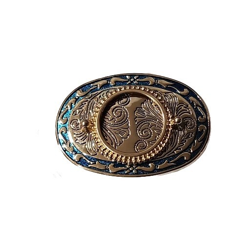 Vintage Blue And Gold Belt Buckles Made In The U.S.A.