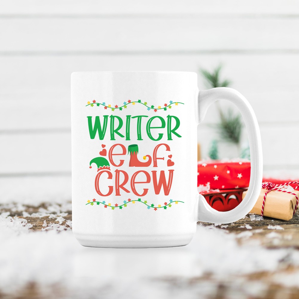 Christmas Elf Mug Gift for Writers and Novelists