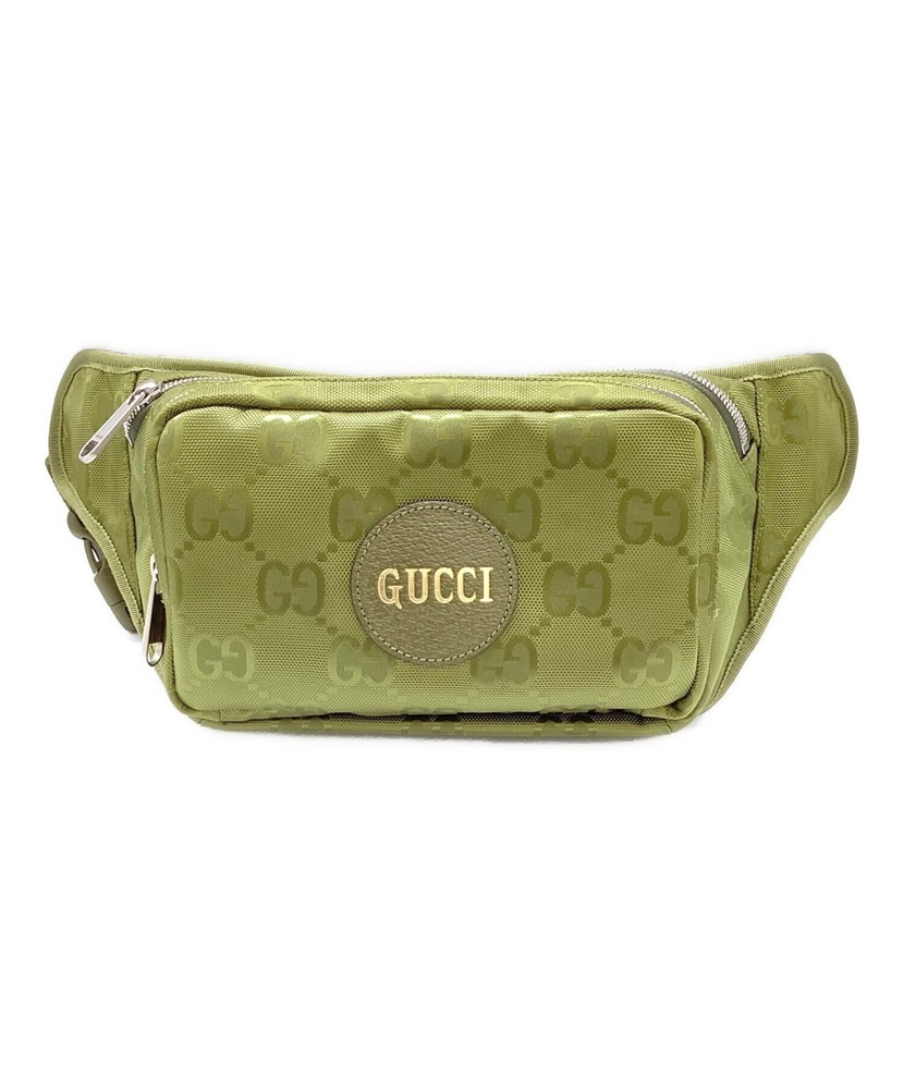 GUCCI Off The Grid GG Monogram Nylon Belt Bag in Light Green  