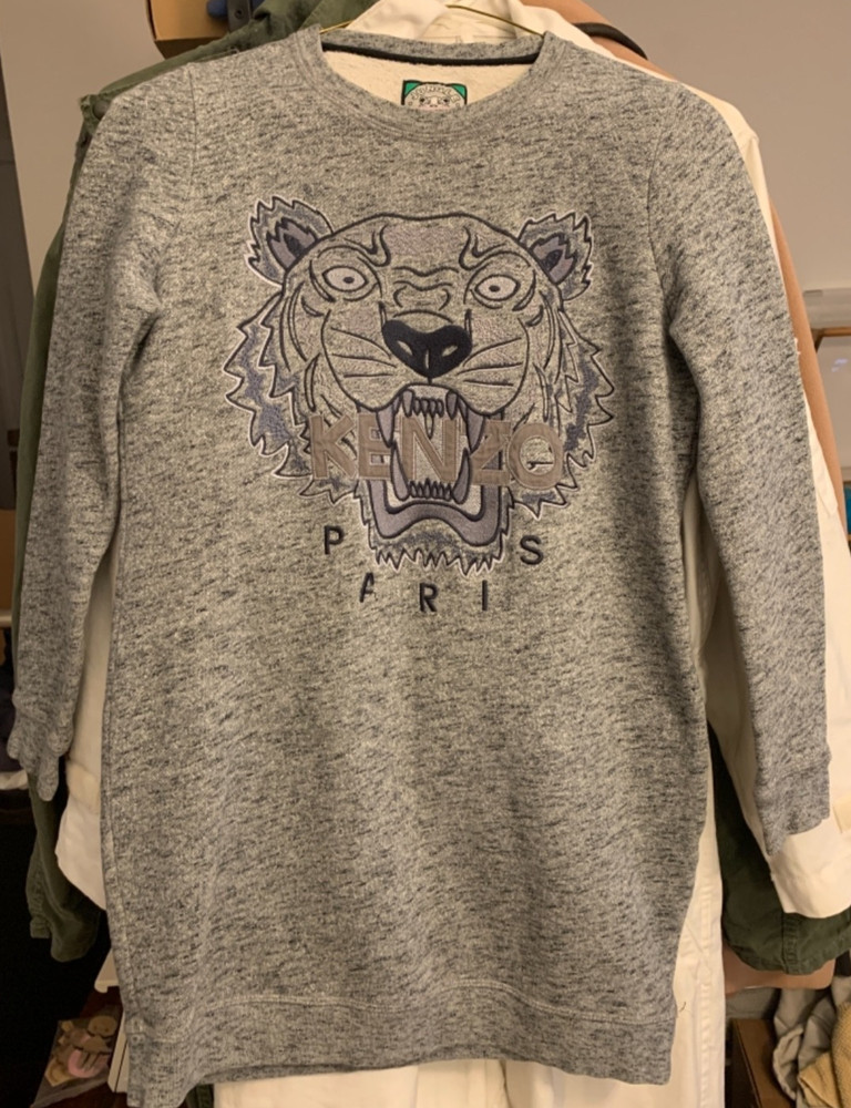 NIGO Kenzo Paris Tiger Heathered Gray Sweatshirt - Size XS (Designer Streetwear)