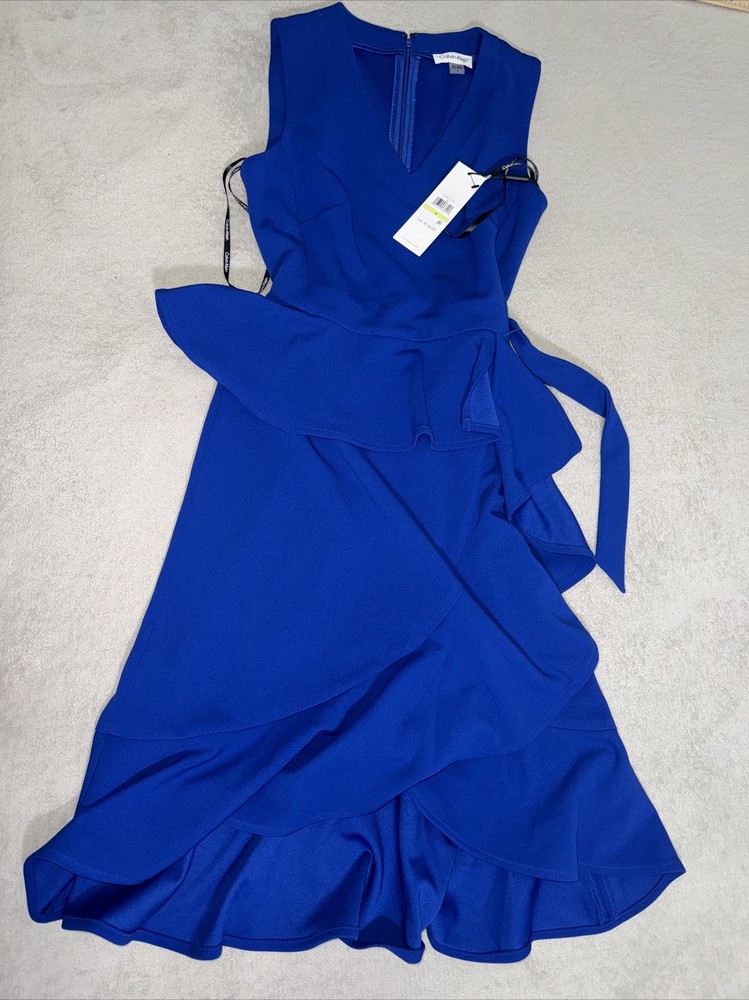 Calvin Klein Women Navy Blue Dress Sz 4 NWT