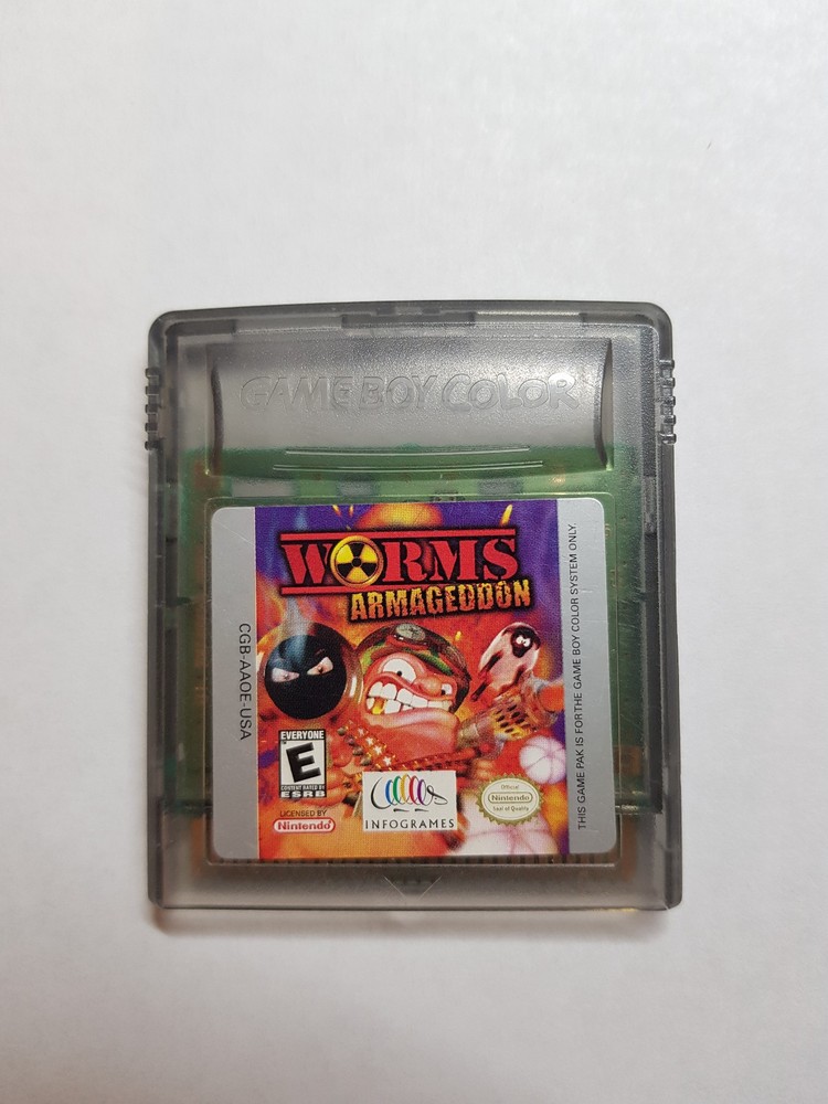 Worms: Armageddon (Nintendo Game Boy Color, 1999) Authentic + Tested