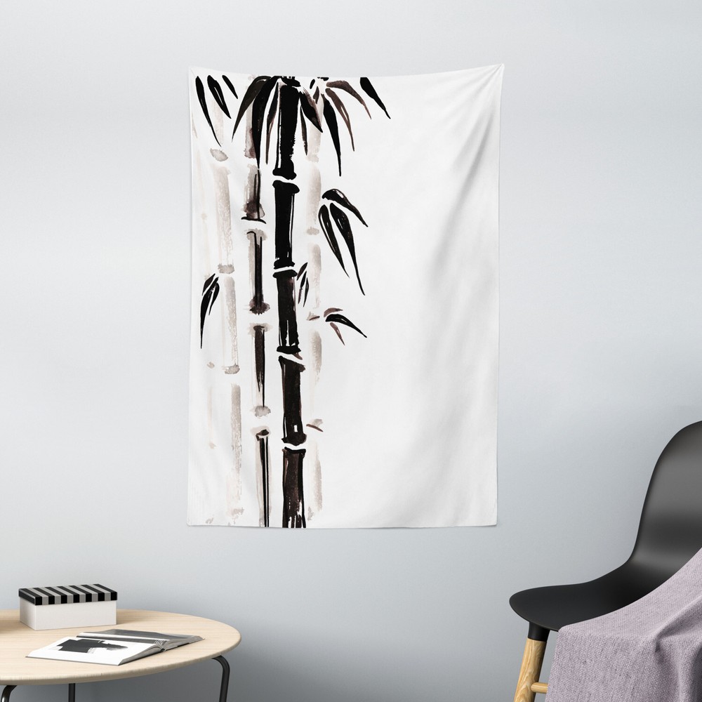 Chinese Tapestry Asian Bamboo Pattern Print Wall Hanging Decor