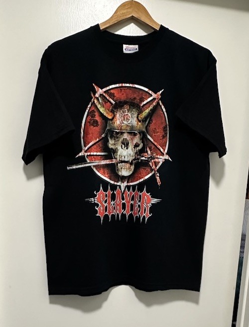 Vintage Y2K Slayer Mens Size L Large Black Unholy Alliance Metal Band T Shirt