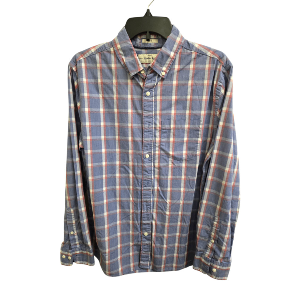 NWOT M Red & Blue Plaid Hawker Rye Button-Down Shirt